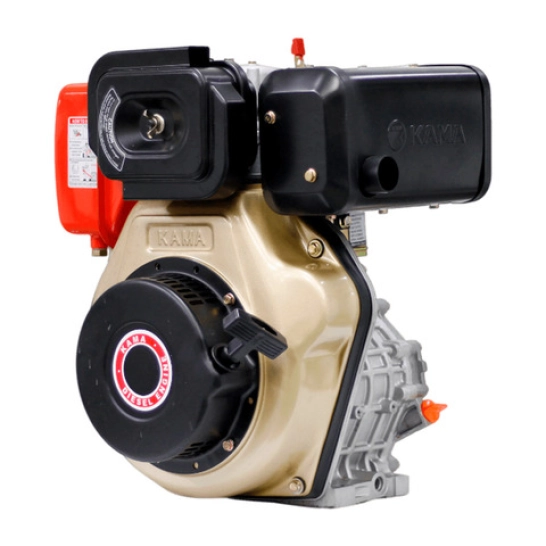 Motor diésel KAMA KM186FAPK de 10hp color rojo para aplicaciones agrícolas e industriales distribuido por Comforza.